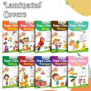 Giftset Of Picture Library Pack For Kids : Early Learning Picture Coloring Book, Essential Coloring Book, Combo Of 10 Coloring Books