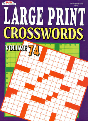Kappa Publication 3843 Crossword Lrg Print,Used