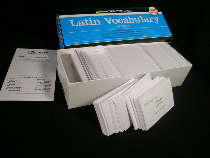 Spark Notes Study Cards Latin Vocabulary (Spark Notes),Used