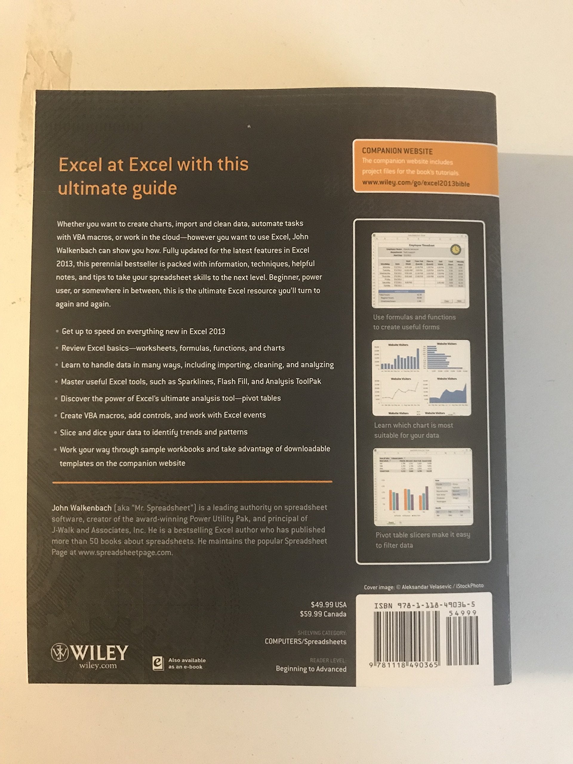 Excel 2013 Bible,Used