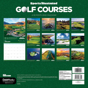 2022 Sports Illustrated Golf Courses Wall Calendar,New