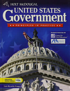 Holt Mcdougal United States Government: Principles In Practice: Student Edition 2010,Used
