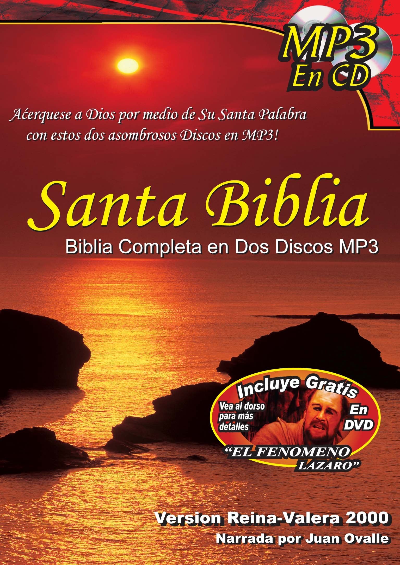 Santa Biblia ReinaValera 2000 Antiguos y Nuevos TestamentosCompleta en Dos Discos MP3PLUS Free Spanish DVD El Fenmeno de La,Used
