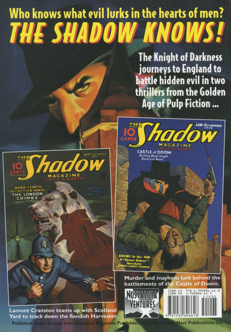 The London Crimes/Castle Of Doom: Two Classic Adventures Of The Shadow,New