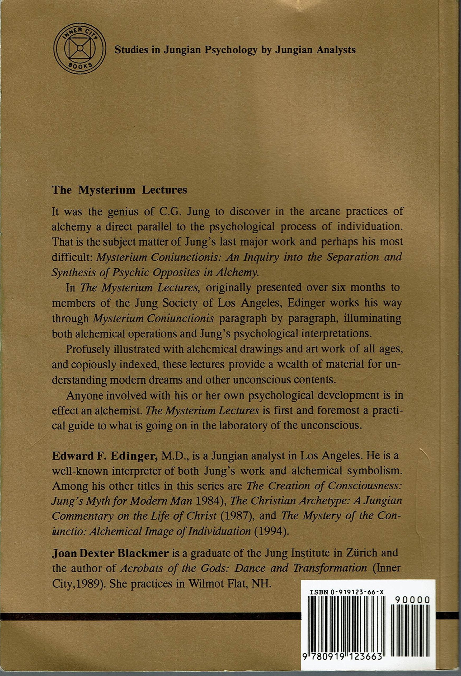 The Mysterium Lectures (STUDIES IN JUNGIAN PSYCHOLOGY BY JUNGIAN ANALYSTS),New