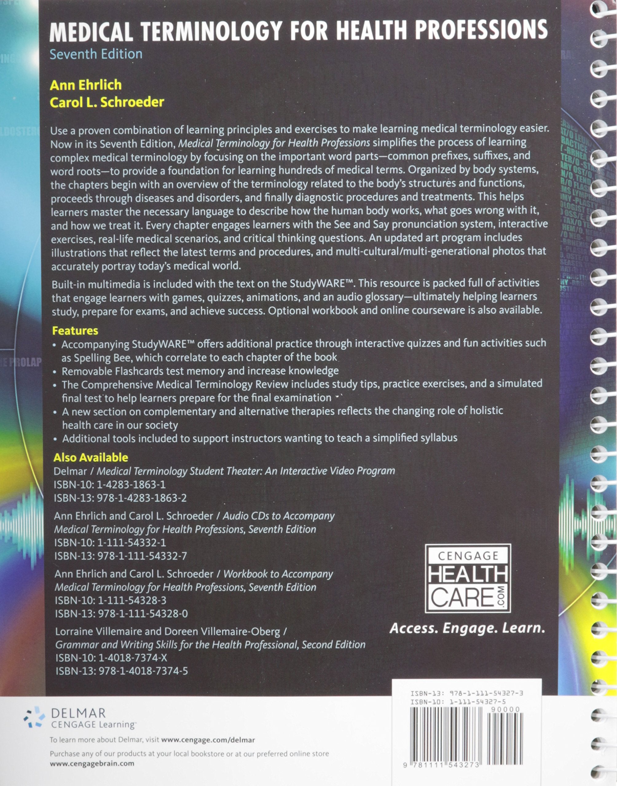 Medical Terminology For Health Professions (With Studyware Cdrom)