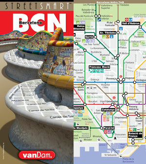 StreetSmart Barcelona Map by VanDam  Laminated pocket size Center City Map to Barcelona, Spain with all attractions, sights, mu,Used