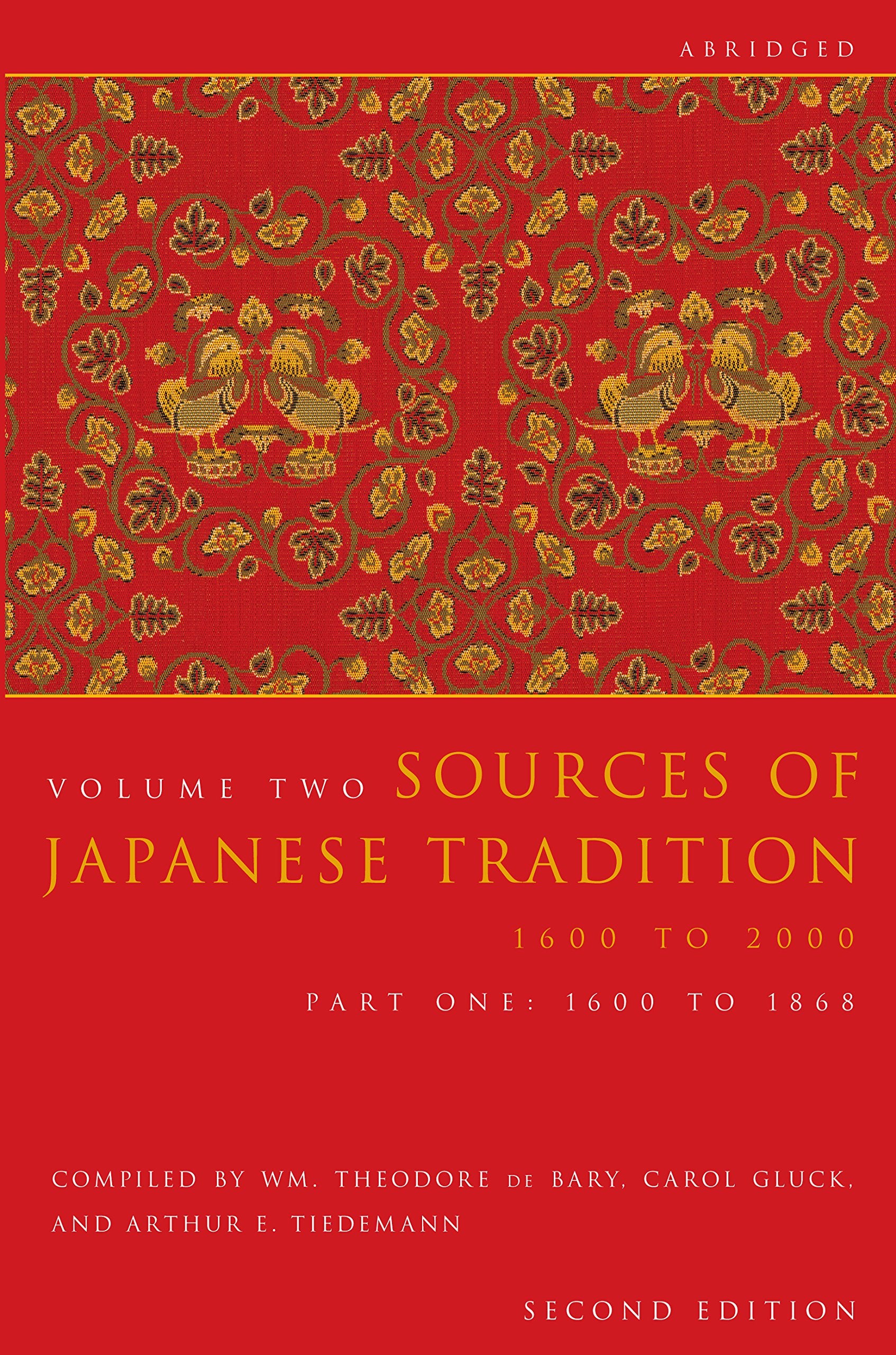 Sources Of Japanese Tradition, Volume 2 Part 1 1600 To 1868,New