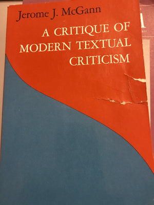 A Critique of Modern Textual Criticism,Used