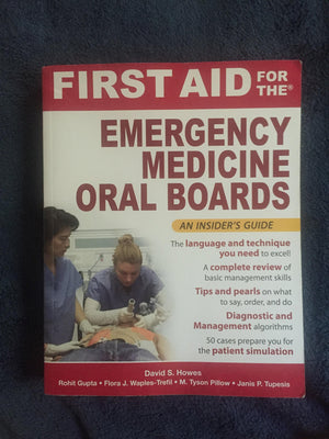 First Aid for the Emergency Medicine Oral Boards (First Aid Specialty Boards),Used