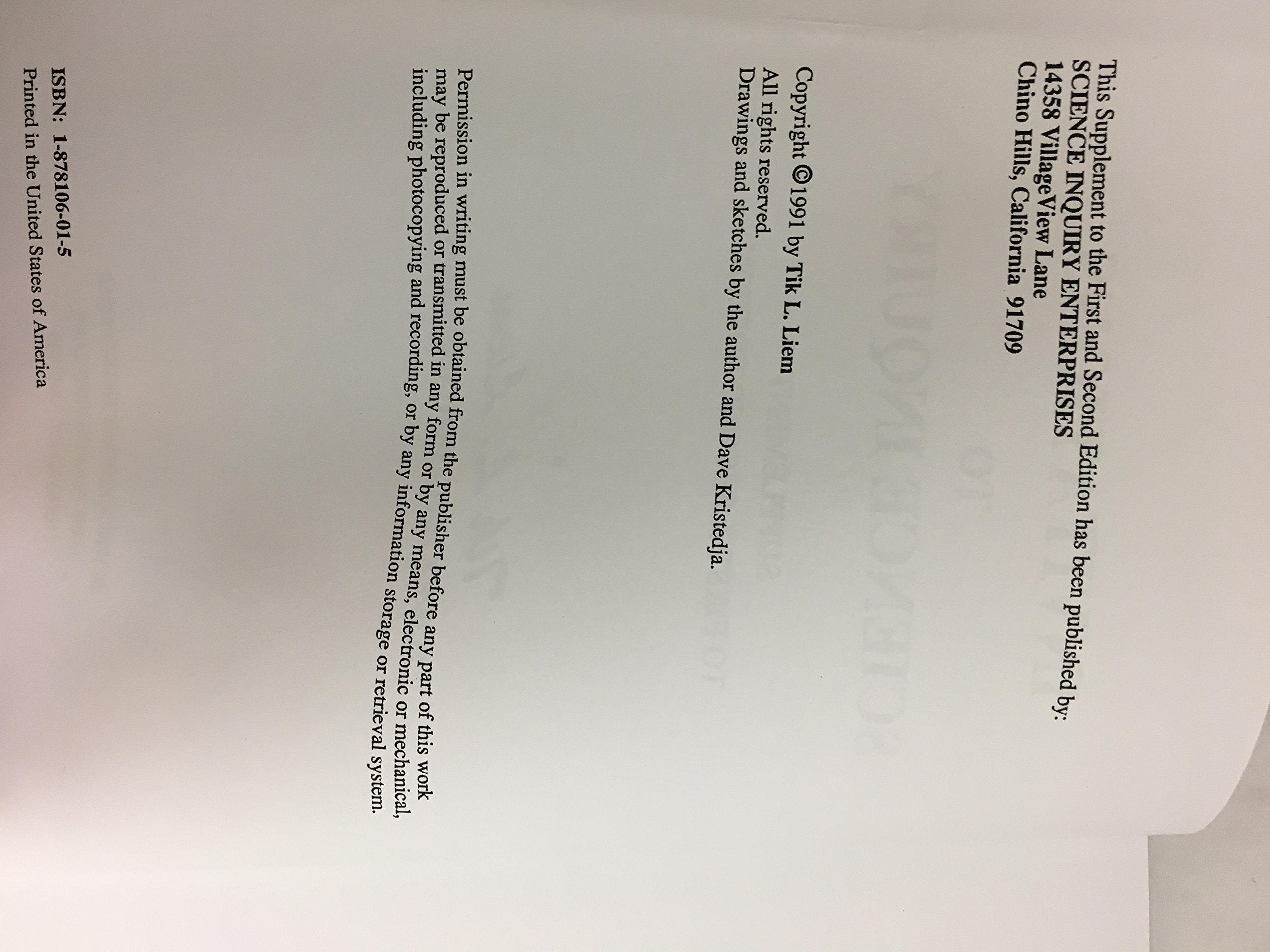 Invitations to Science Inquiry: Supplement to 1st and 2nd Editions,Used