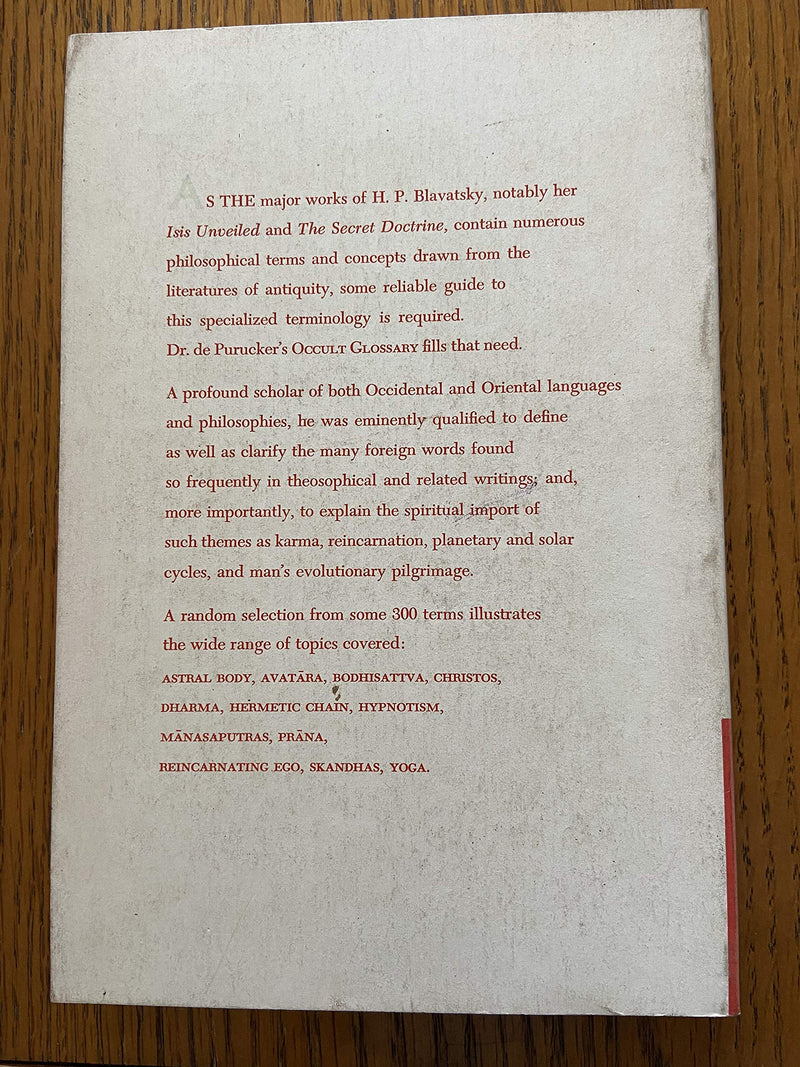 Occult Glossary,Used