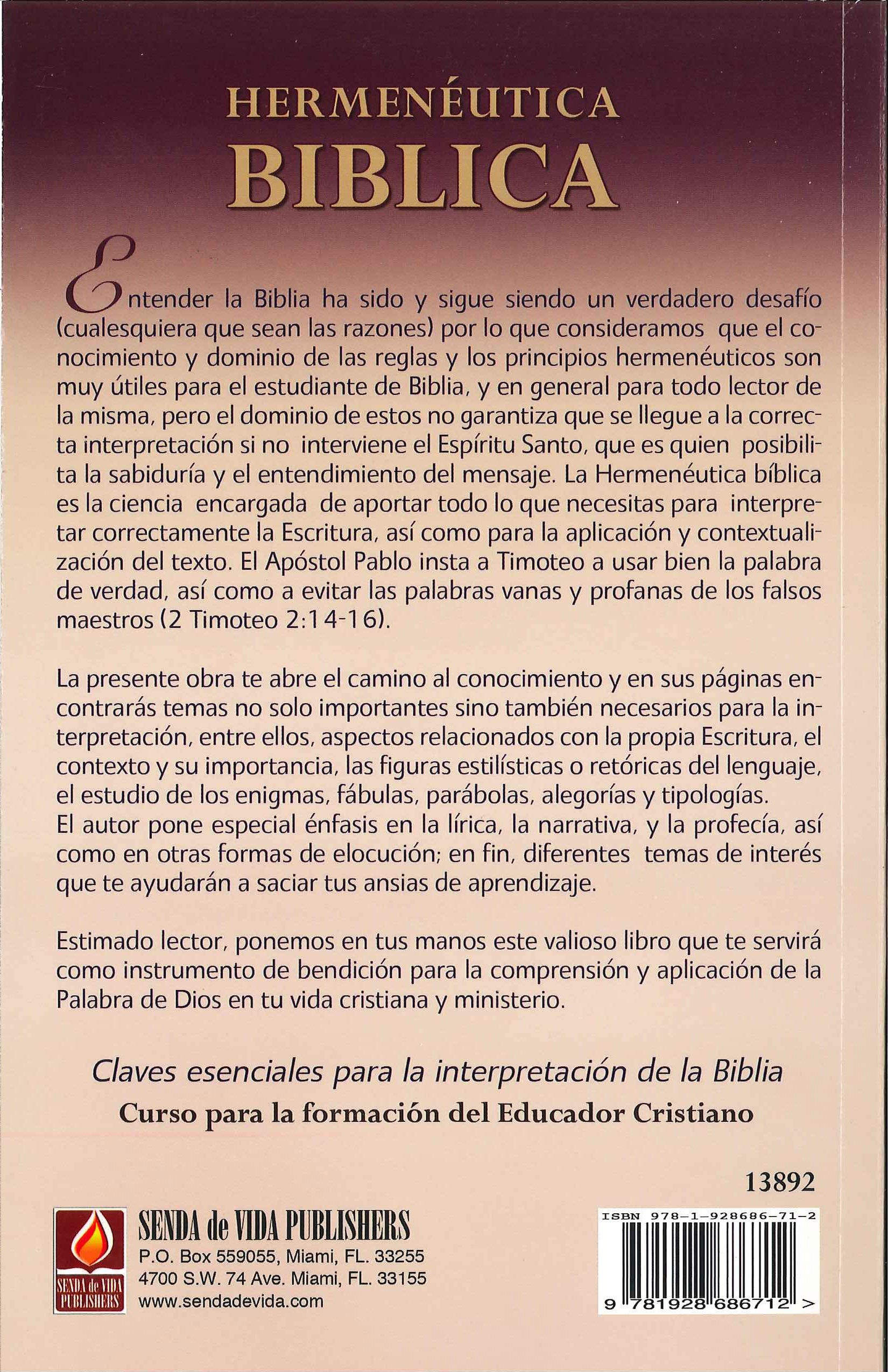 Hermenutica Biblica,Used