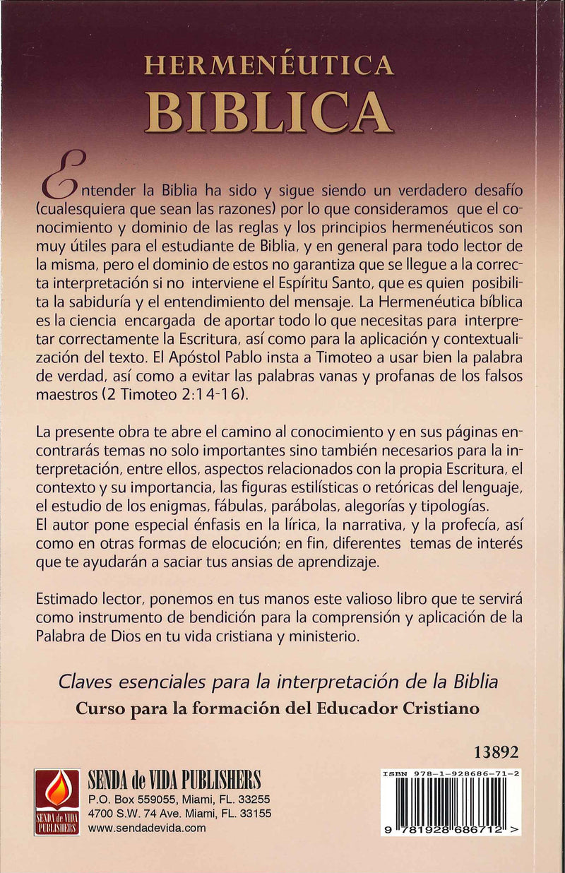 Hermenutica Biblica,Used