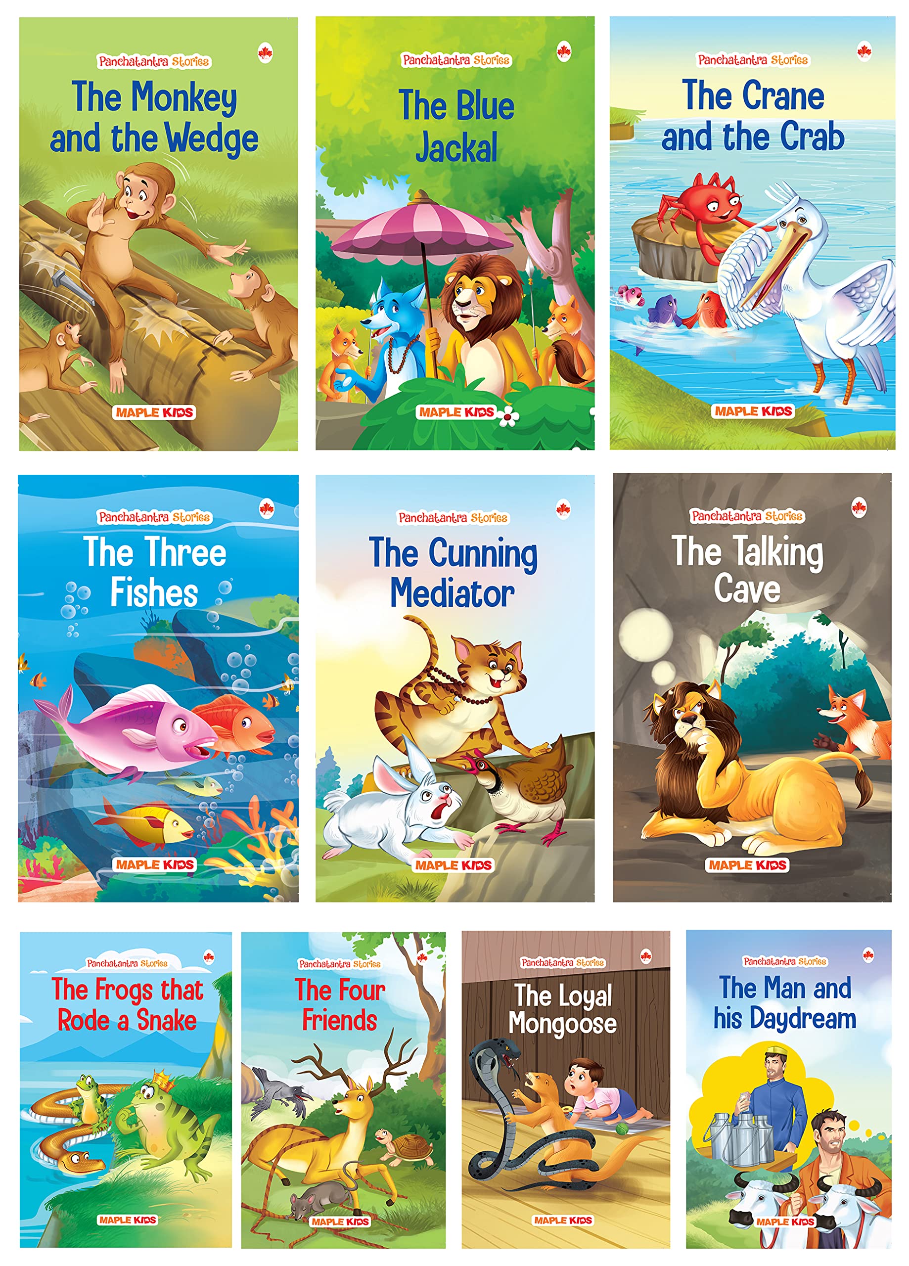 Story Book For Kids (Set Of 10 Books) - Panchatantra Stories - Moral Stories - Bedtime Stories - 3 Years To 10 Years Old - English Short Stories For Kids - Read Aloud To Infants, Toddlers
