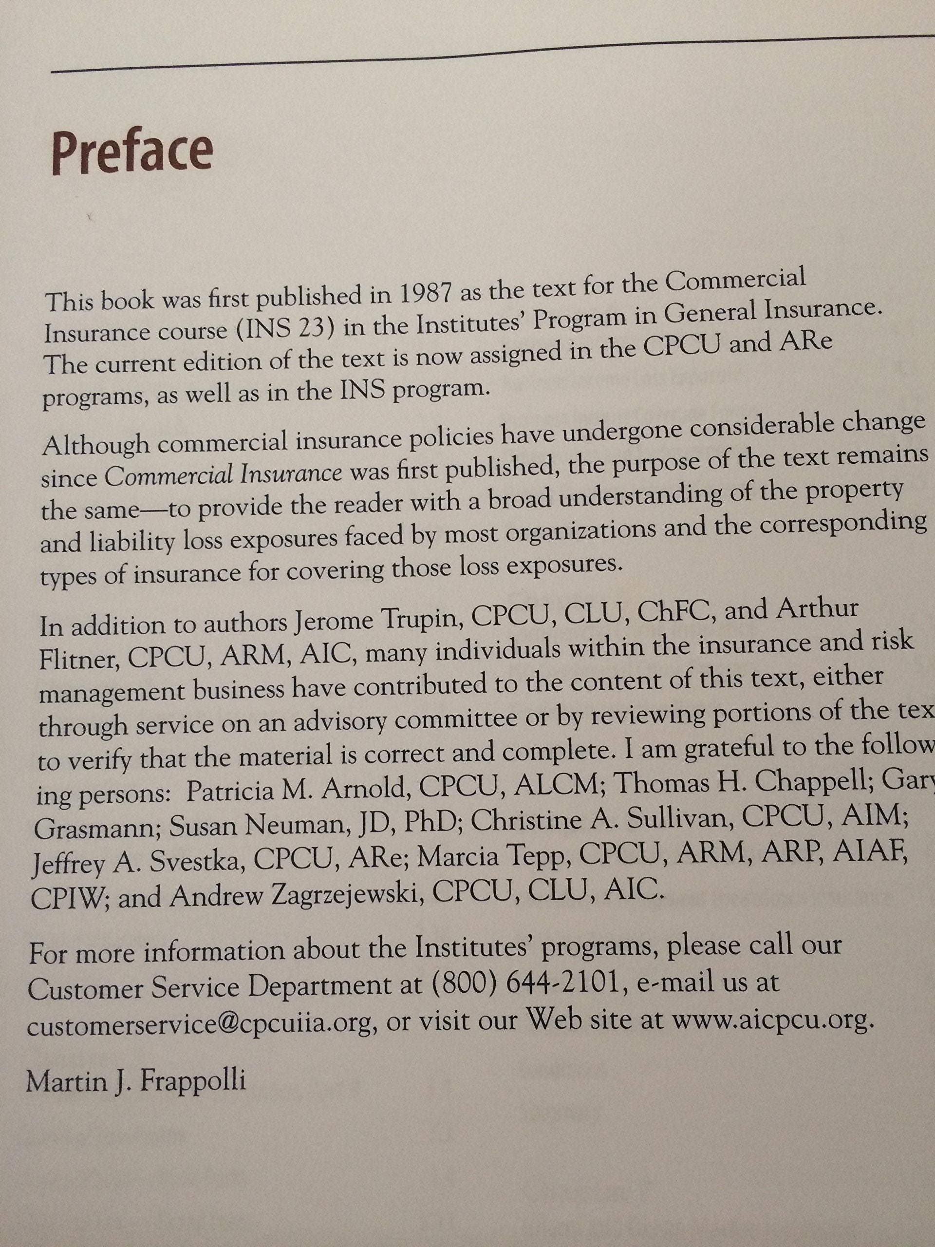 Commercial Insurance / Second Edition,Used