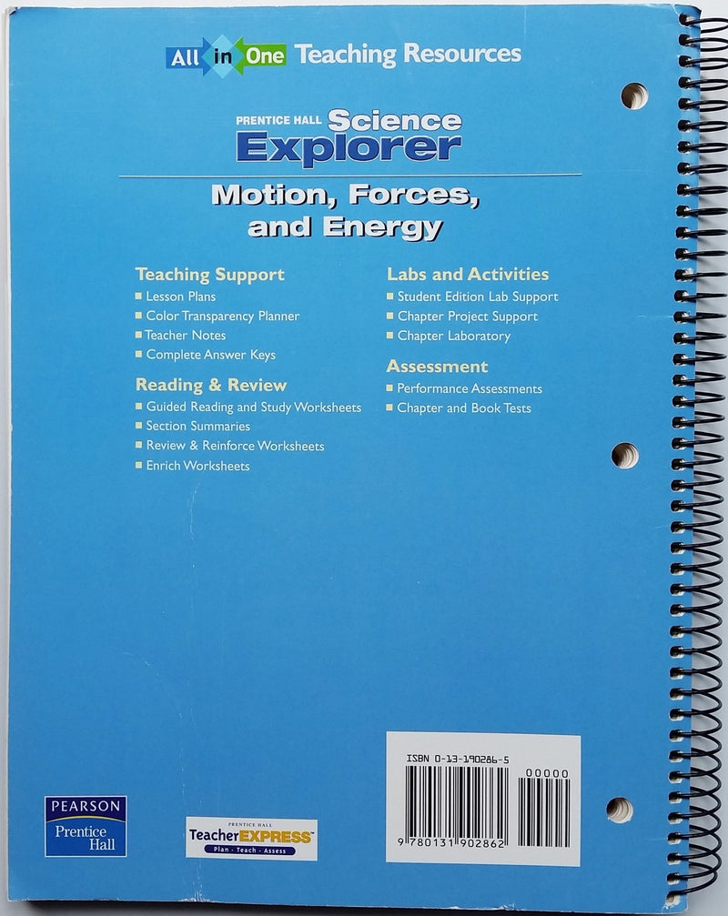 Science Explorer: Motion, Forces, and Energy AllinOne Teaching Resources,New
