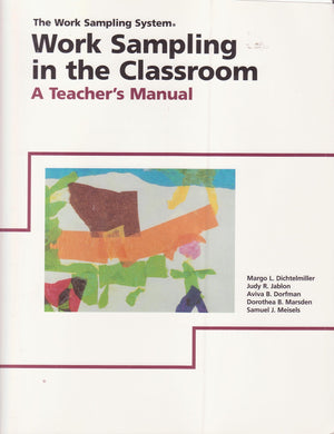 Work Sampling In The Classroom: A Manual,Used