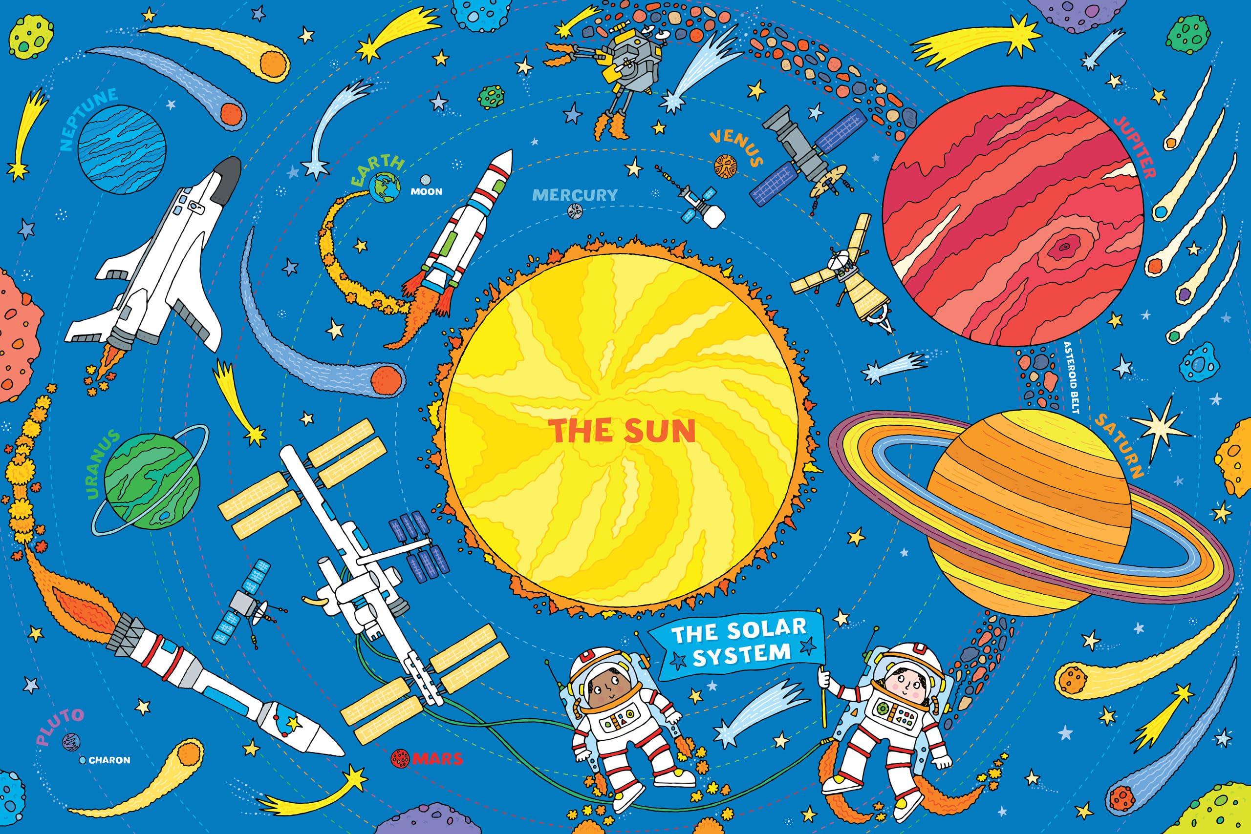 PETER PAUPER PRESS Solar System Jumbo Floor Puzzle  (48 Pieces) (36 inches Wide x 24 inches high),Used