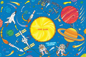 PETER PAUPER PRESS Solar System Jumbo Floor Puzzle  (48 Pieces) (36 inches Wide x 24 inches high),Used