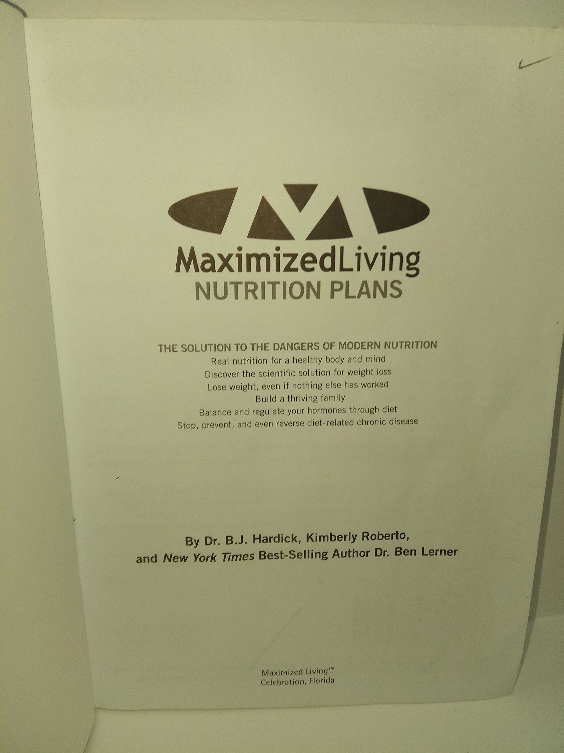 Maximized Living Nutrition Plans,Used
