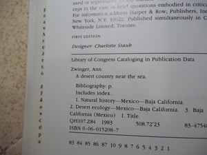A Desert Country Near The Sea: A Natural History Of The Cape Region Of Baja California,Used