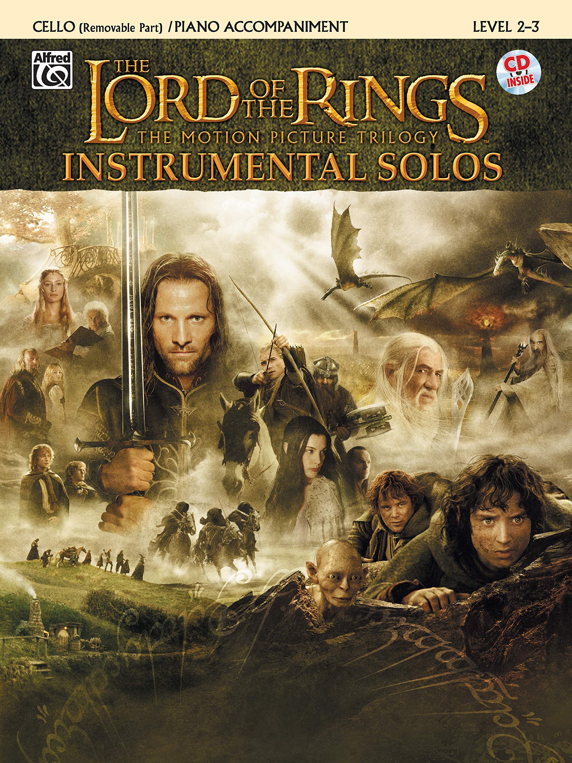 The Lord Of The Rings Instrumental Solos For Strings: Cello (With Piano Acc.), Book & Cd (Pop Instrumental Solo Series),Used