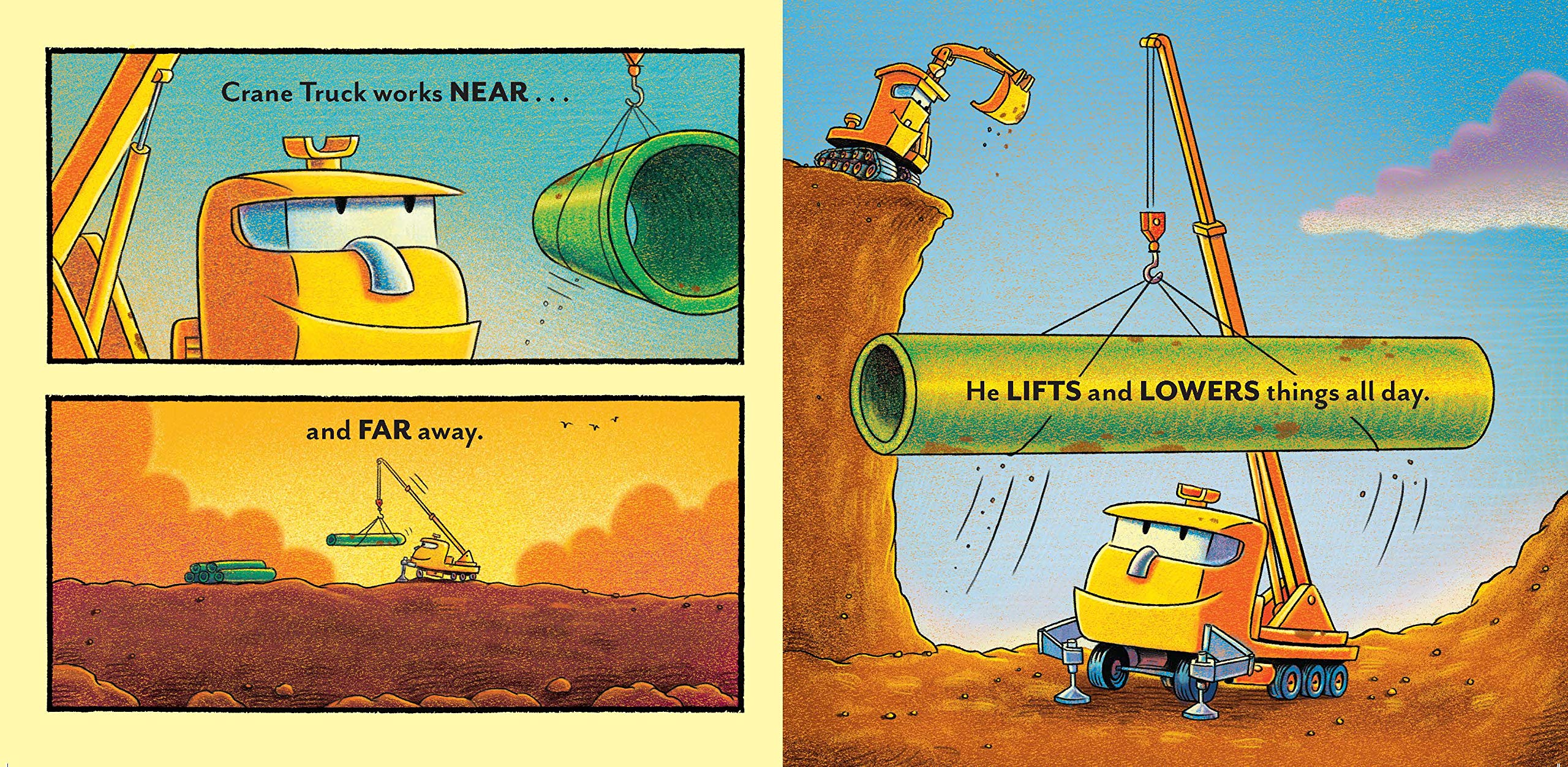 Crane Truck's Opposites: Goodnight, Goodnight, Construction Site,New