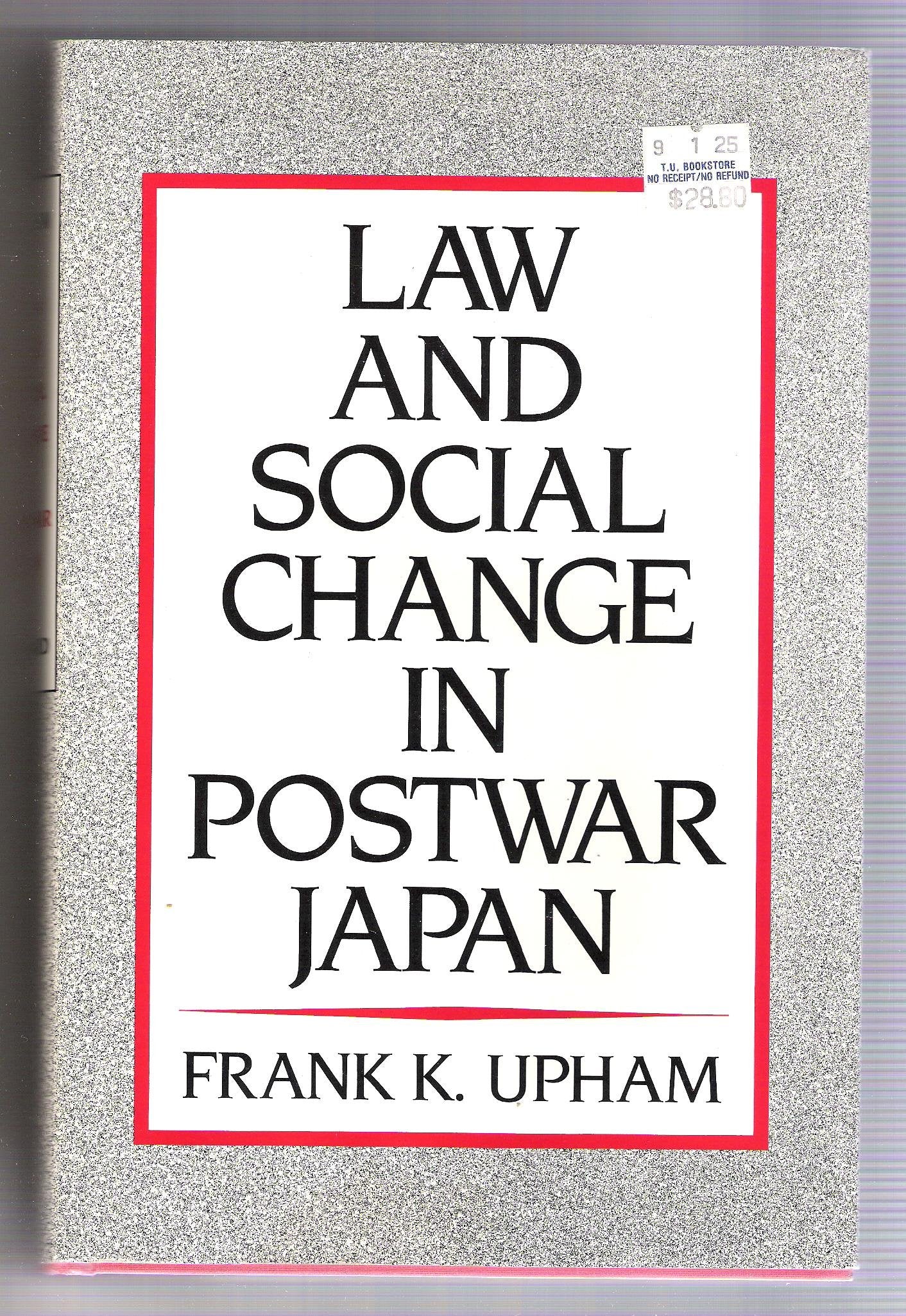 Law And Social Change In Postwar Japan-used
