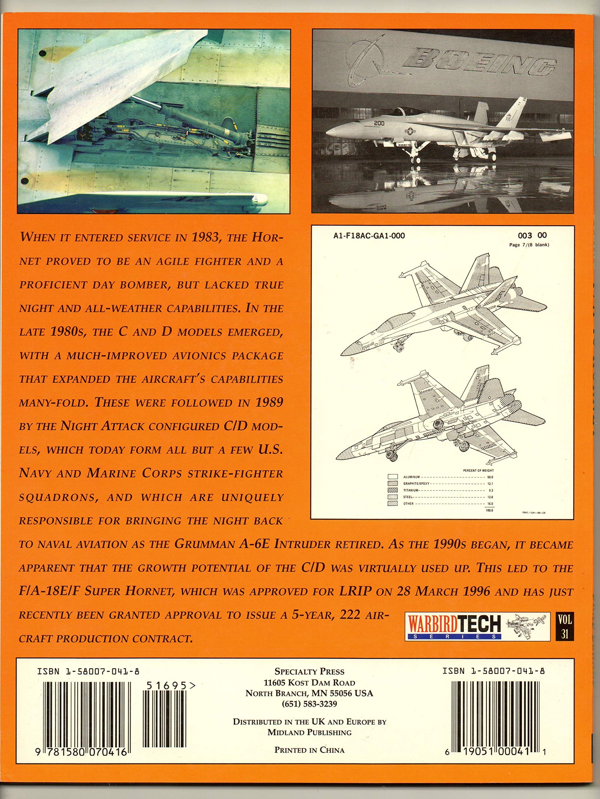 Boeing F/A18 Hornet  Warbird Tech Vol. 31