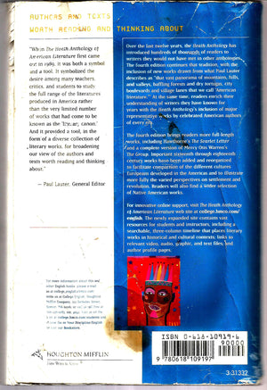 The Heath Anthology of American Literature, Vol. 1,Used