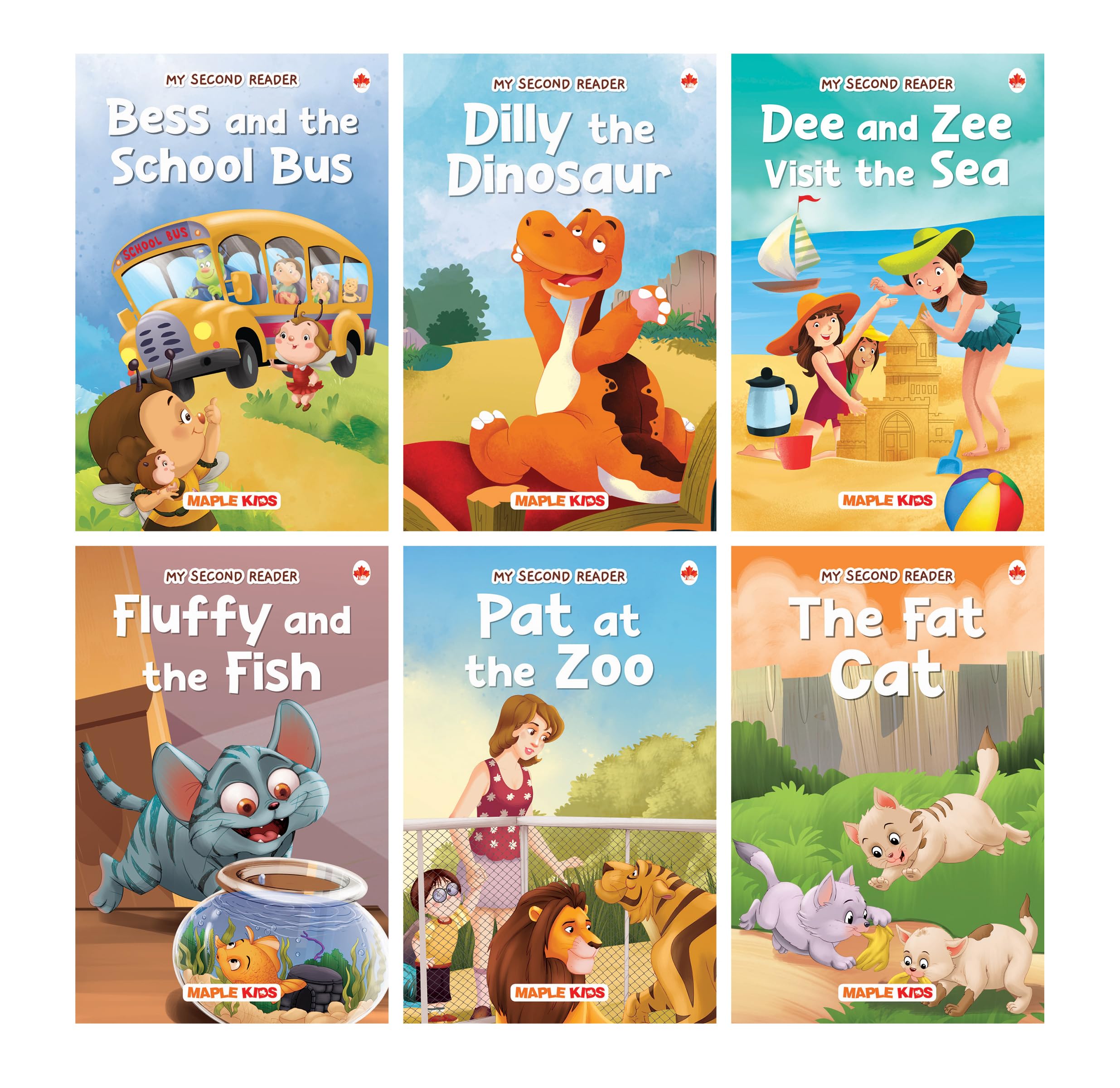Story Books For Kids - Second Reader (Illustrated) (Set Of 6 Books) - Phonic Stories - Bedtime Stories - 3 Years To 6 Years Old - Read Aloud To Infants, Toddlers