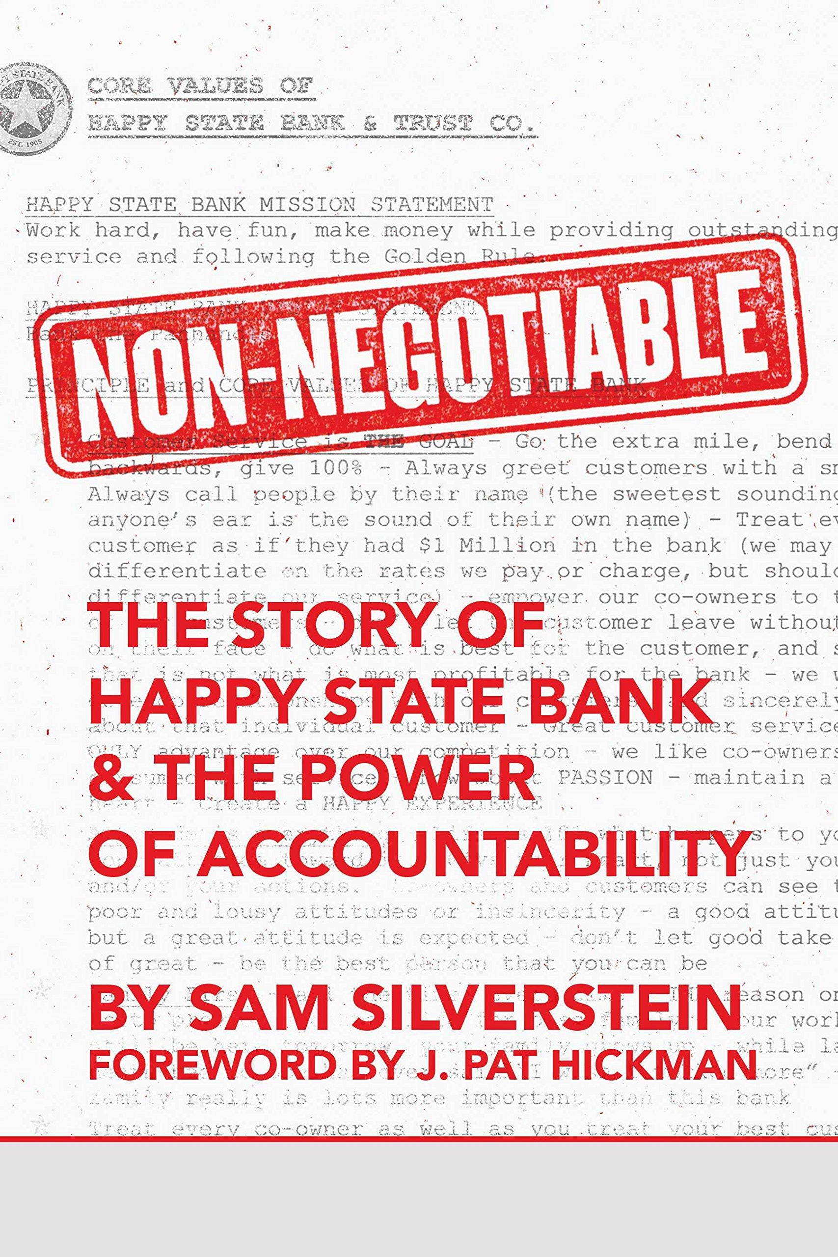 NonNegotiable: The Story of Happy State Bank & The Power of Accountability,Used