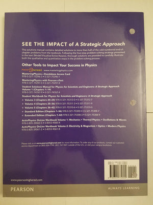 Student Solutions Manual for Physics for Scientists and Engineers: A Strategic Approach Vol. 2(Chs 2042),Used