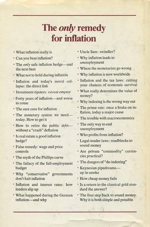 The Inflation Crisis, and How to Resolve It,Used