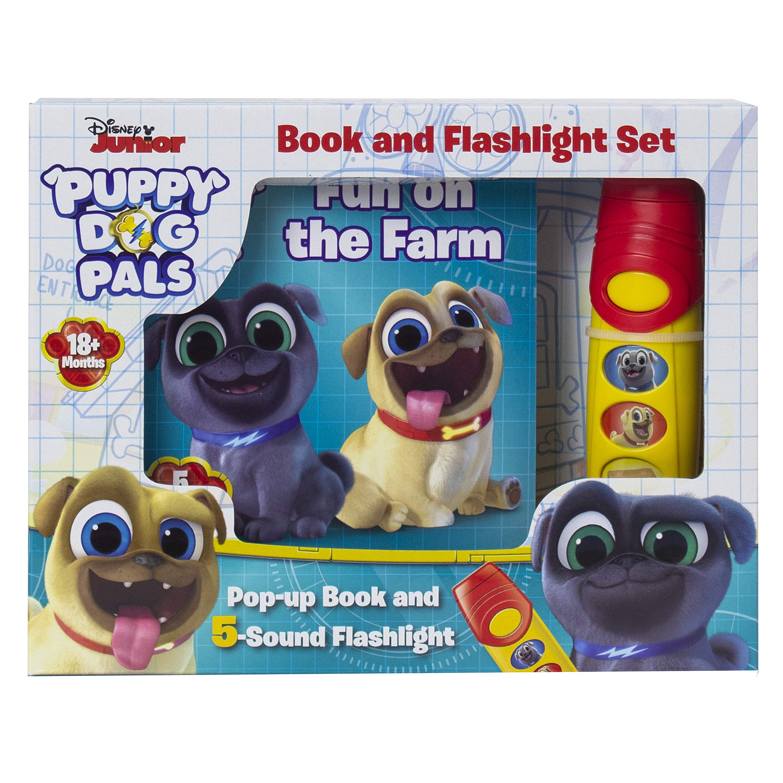 Disney Junior Puppy Dog Pals with Bingo and Rolly  Fun on the Farm Popup Book and 5 Sound Flashlight  PI Kids,New
