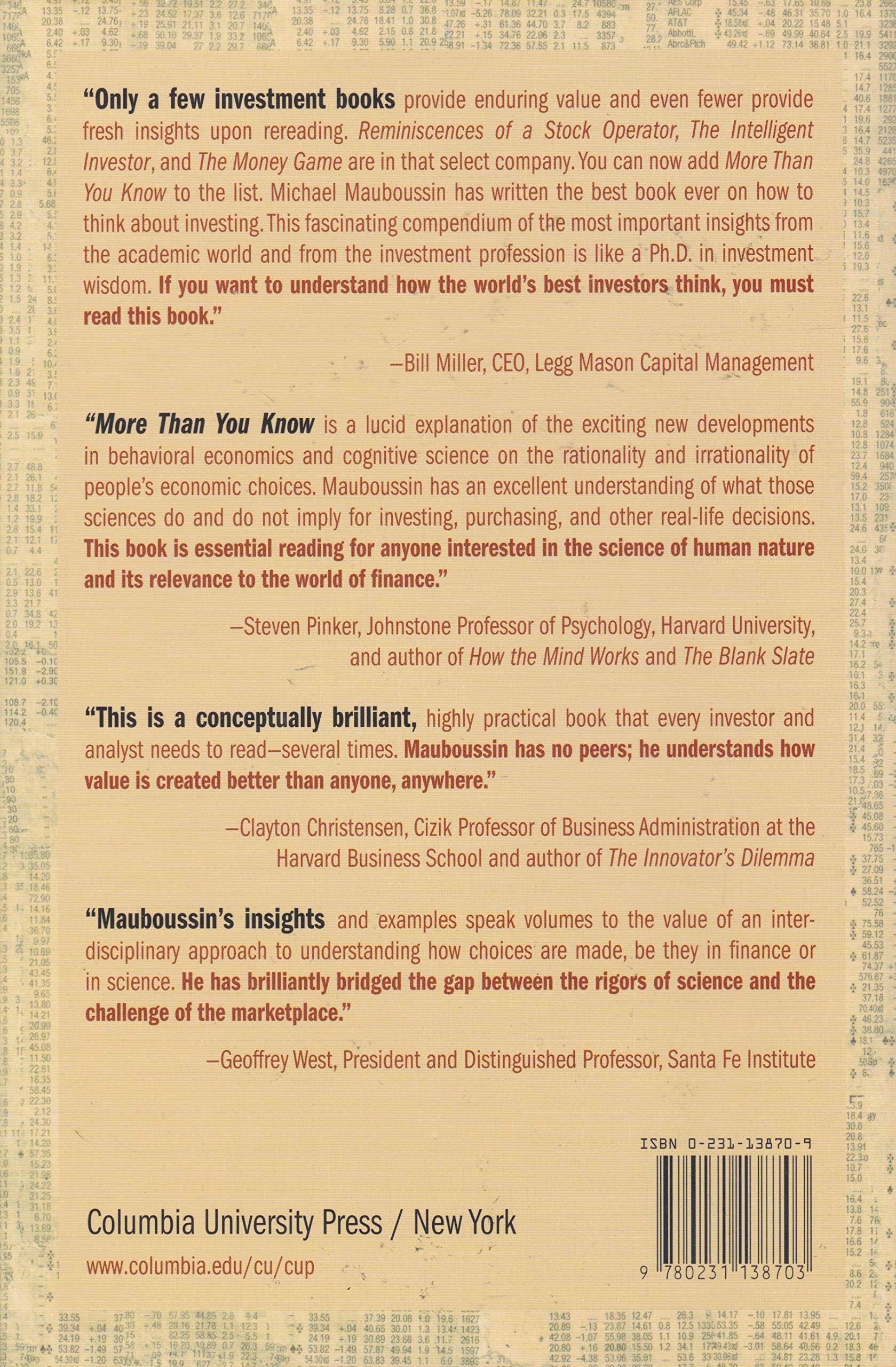 More Than You Know: Finding Financial Wisdom In Unconventional Places,Used