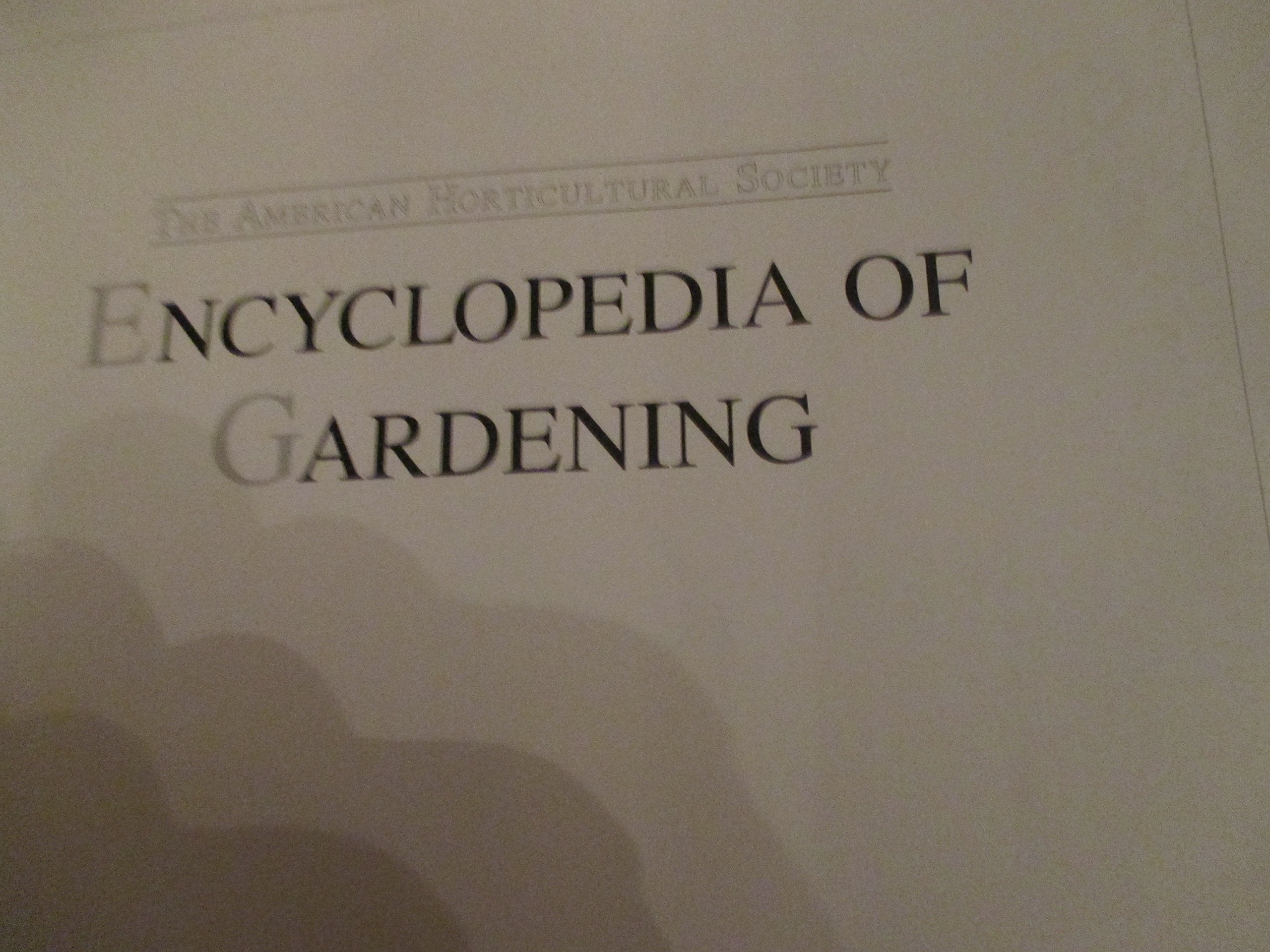 American Horticultural Society Encyclopedia Of Gardening,New