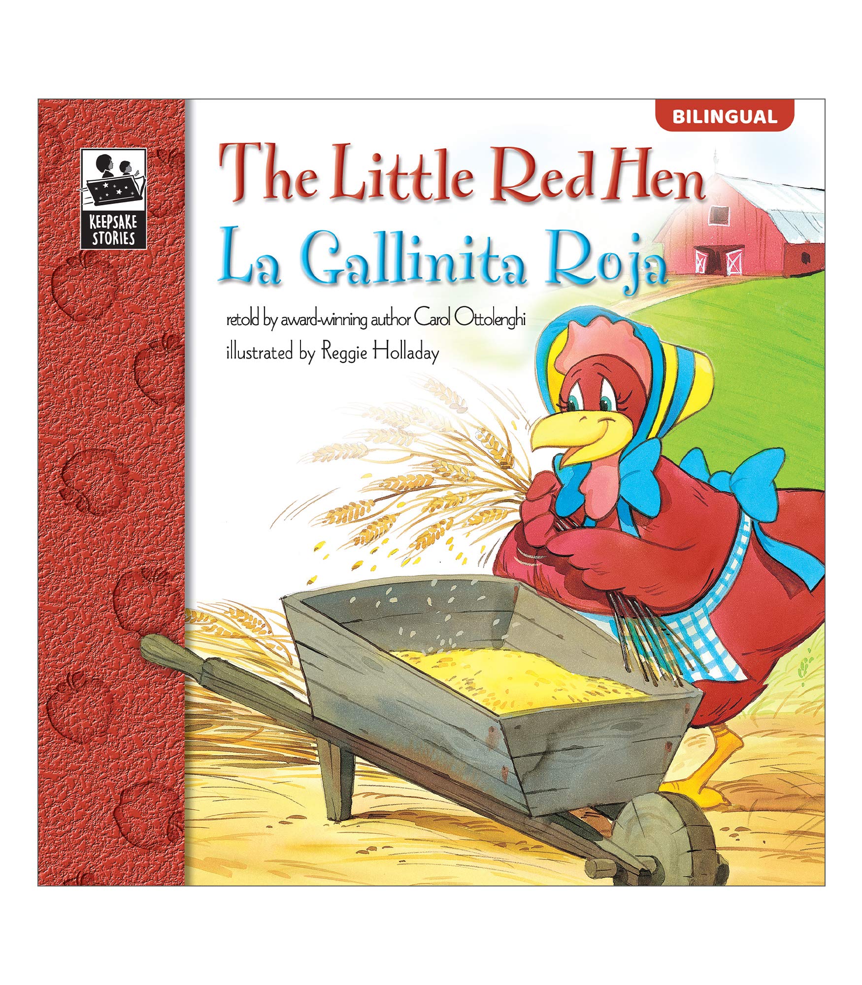 The Little Red Hen La Gallinita Roja Bilingual StorybookClassic Children's Books With Illustrations for Young Readers, Keepsake,New