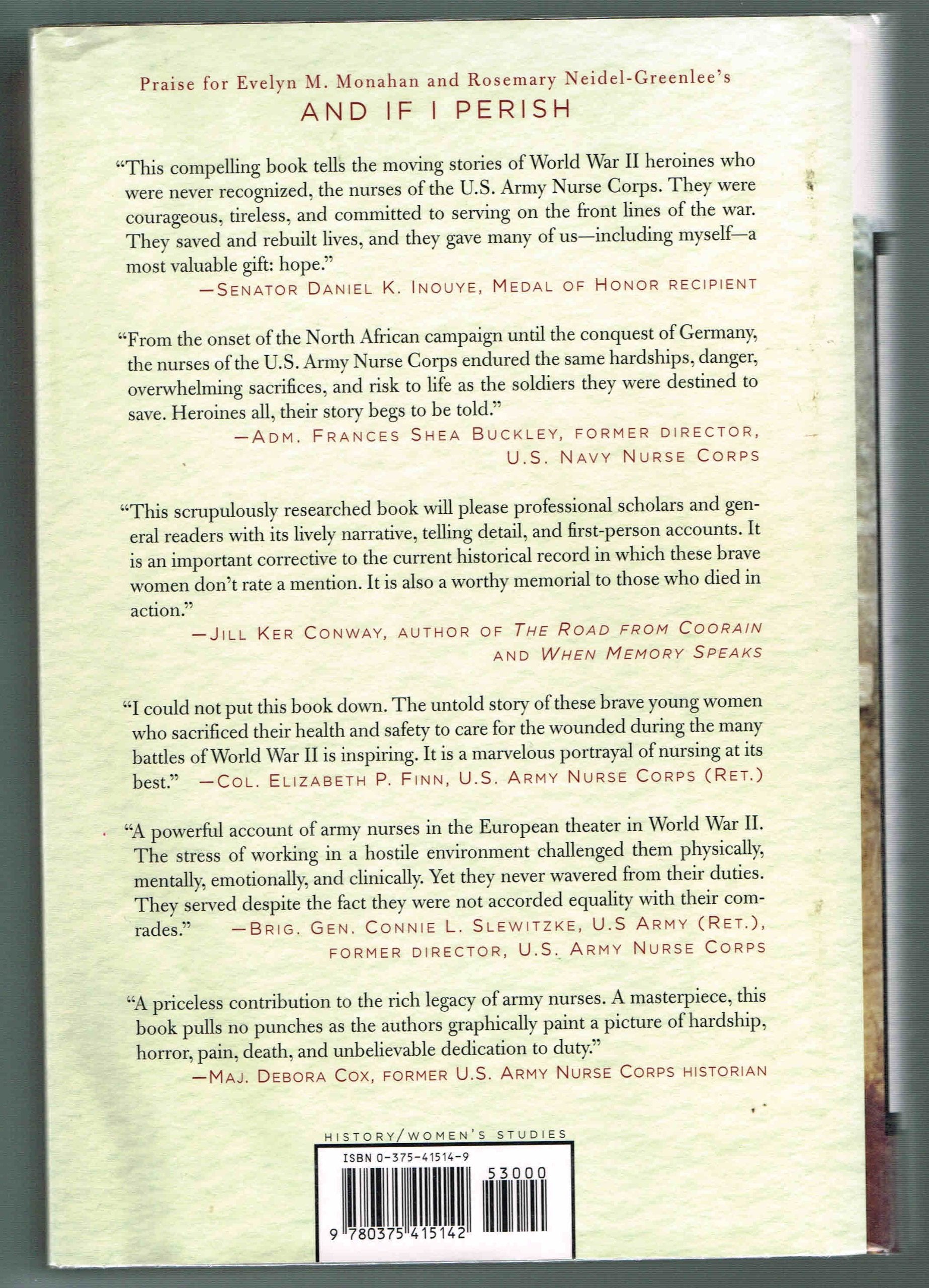 And If I Perish: Frontline U.S. Army Nurses In World War Ii,New