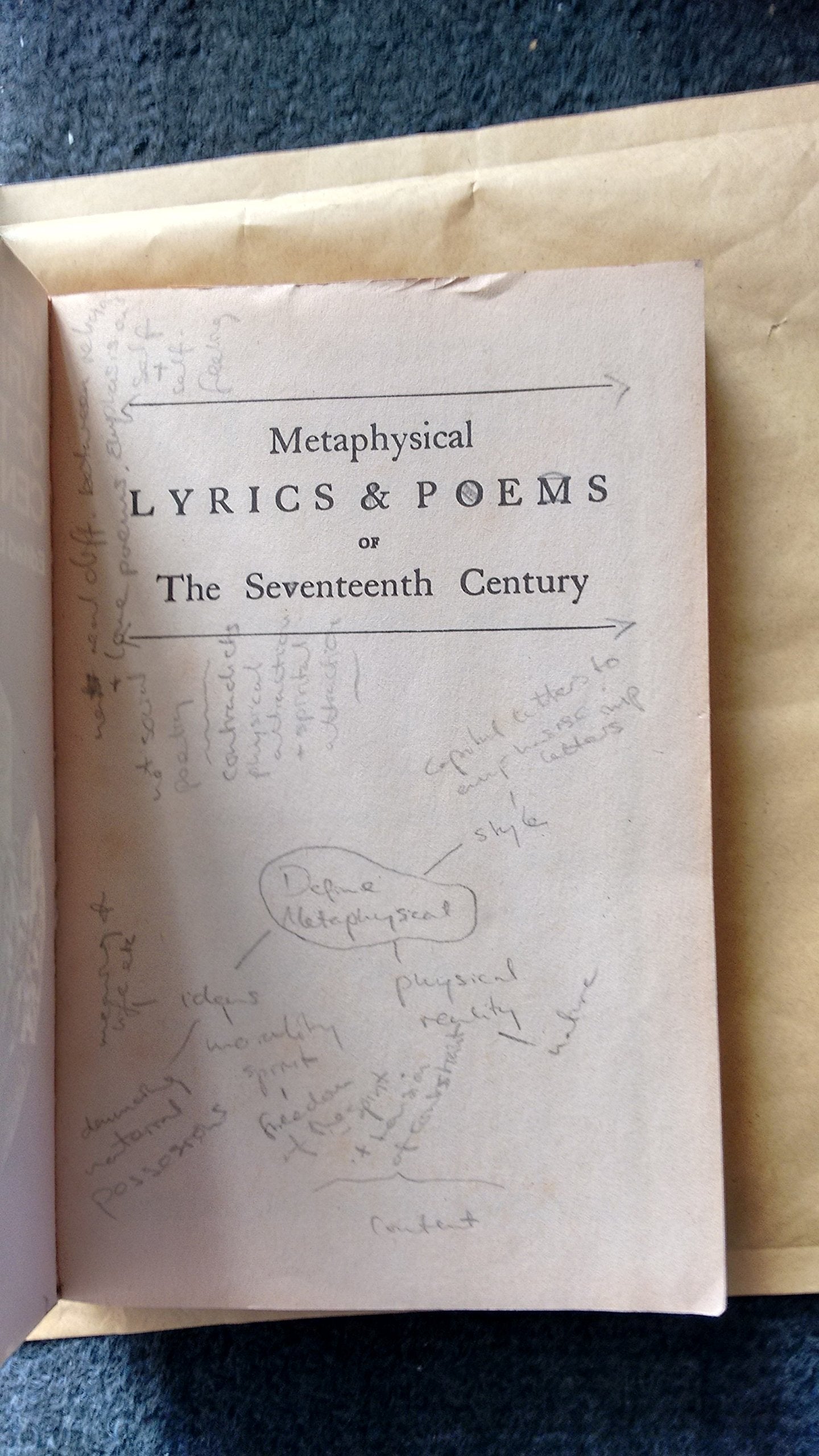 Metaphysical Lyrics And Poems Of The Seventeenth Century: Donne To Butler,Used