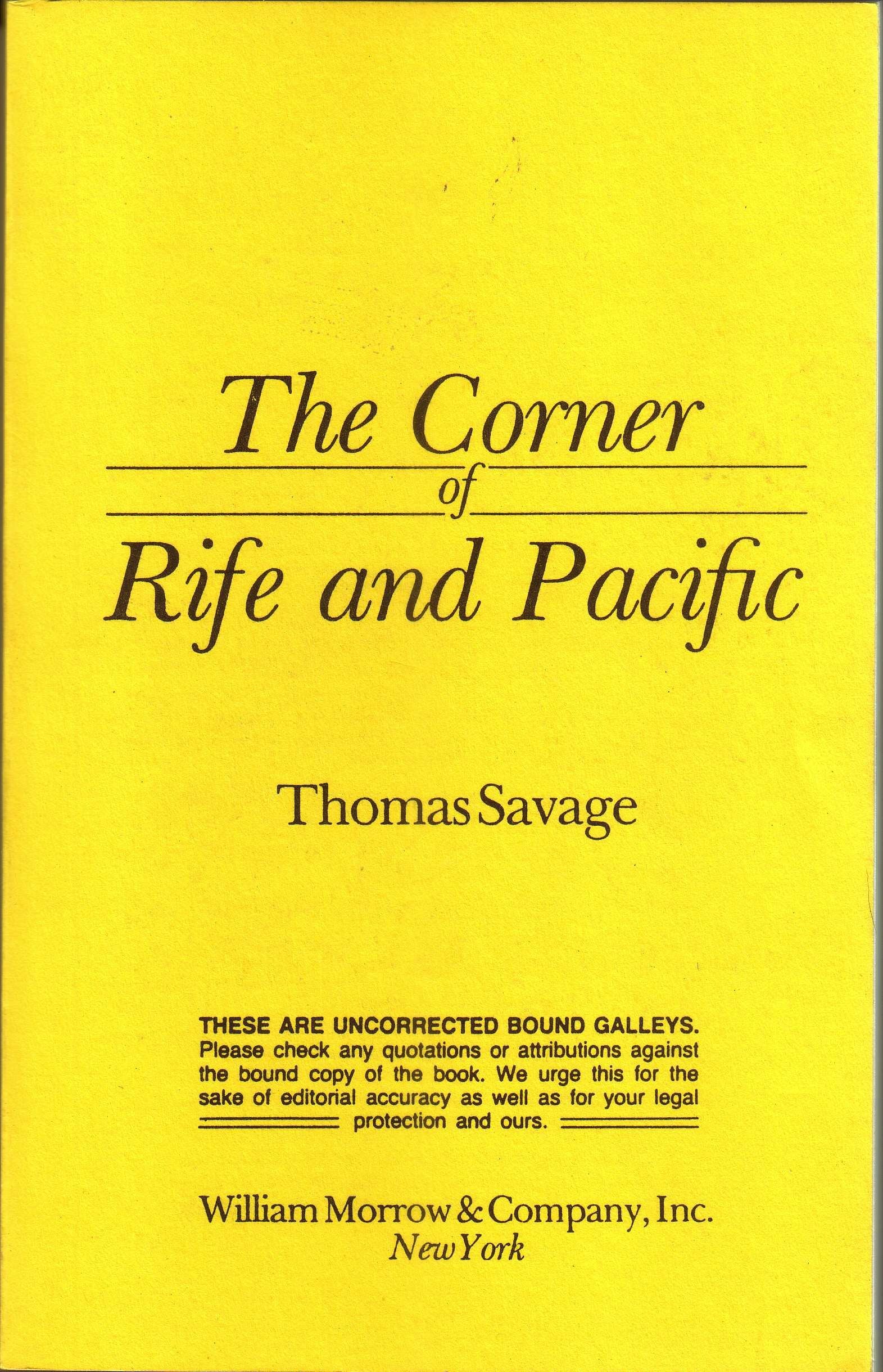 The Corner of Rife and Pacific,Used