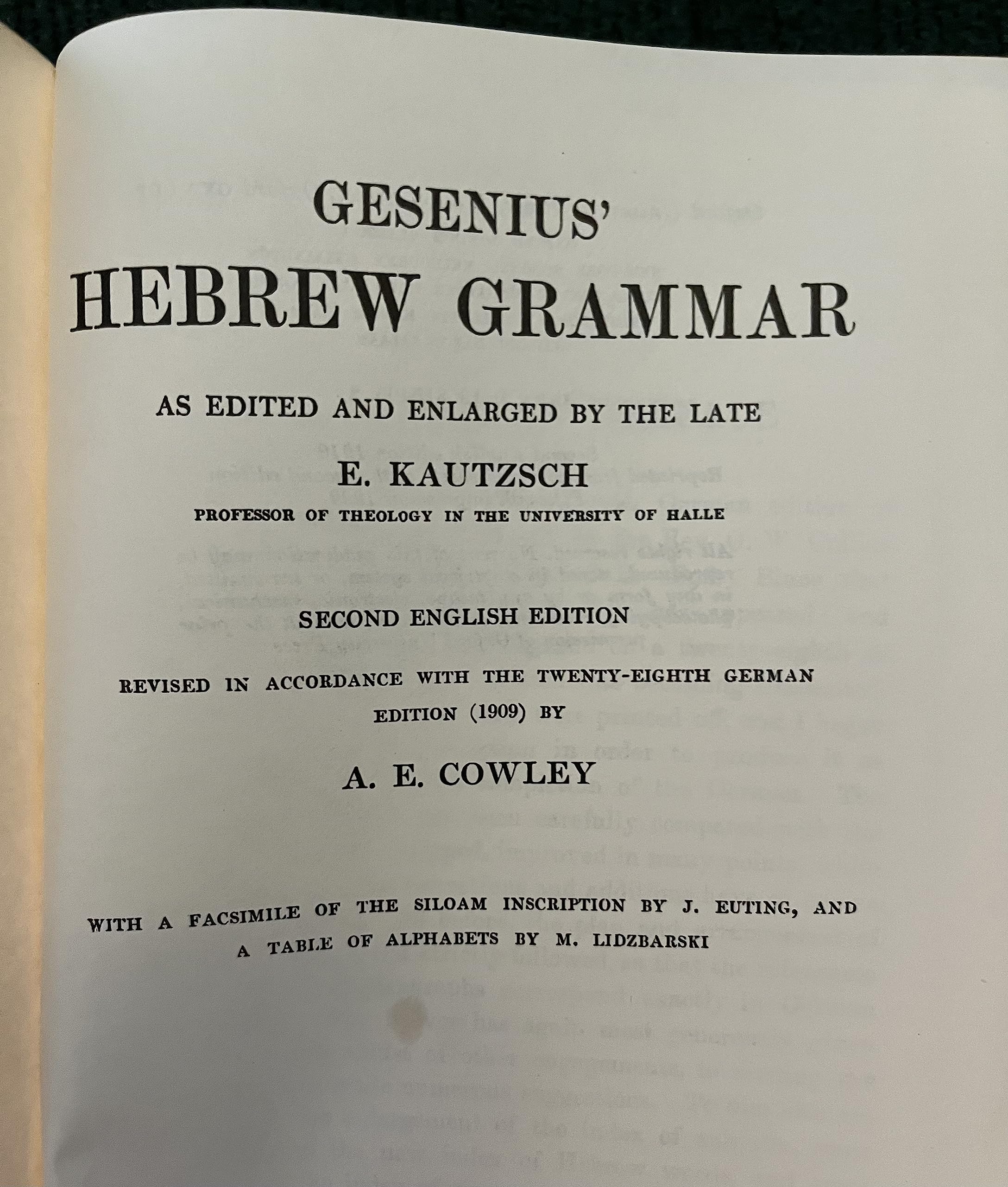 Gesenius' Hebrew Grammar