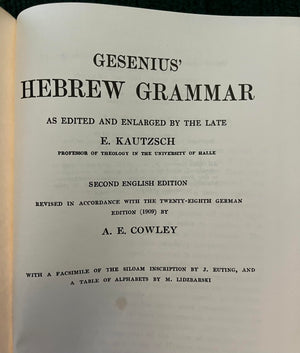 Gesenius' Hebrew Grammar
