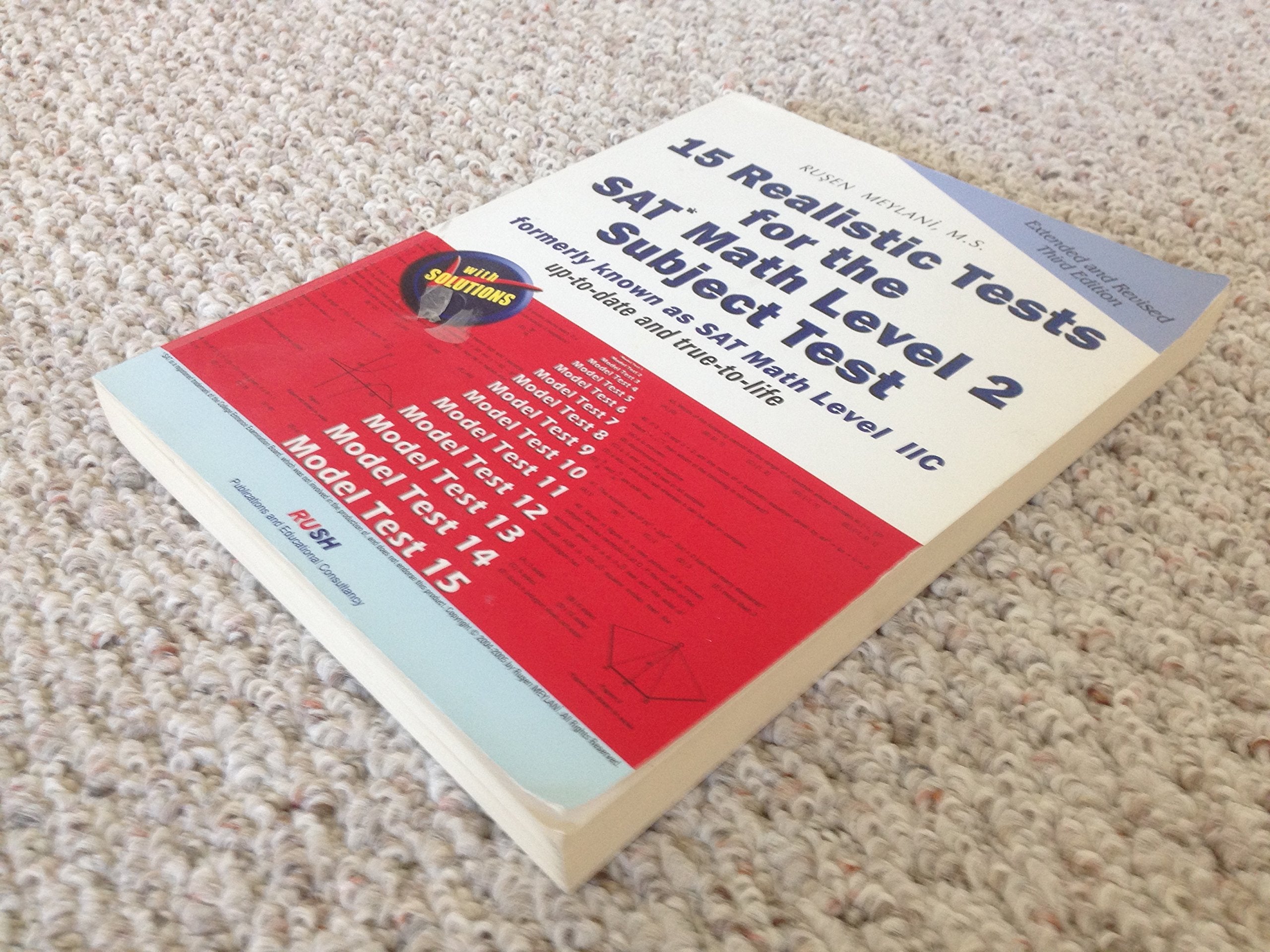 15 Realistic Tests for the SAT Math Level 2 Subject Test Extended and Revised 3rd Edition,New