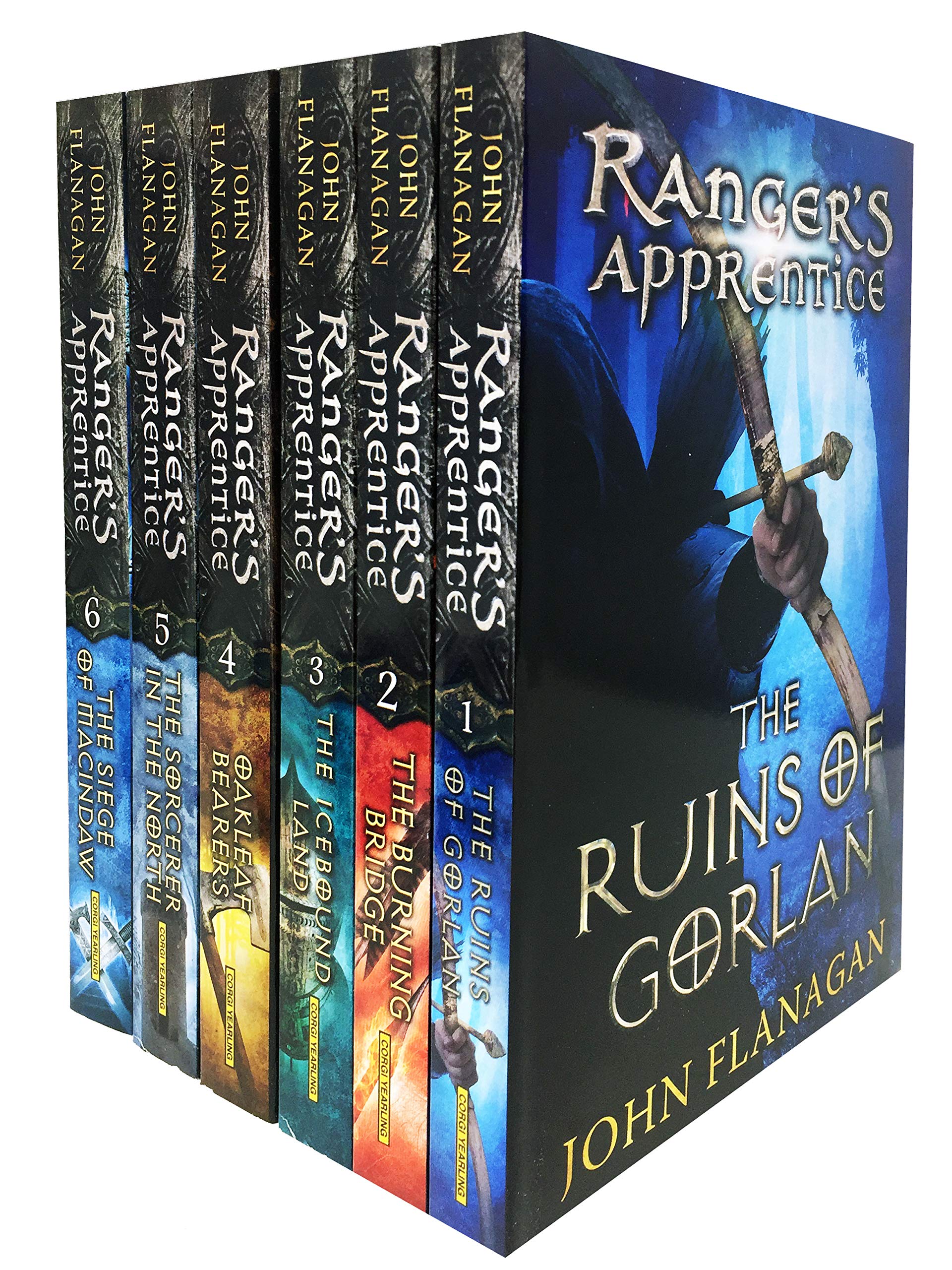 Coleccin de libros Rangers Apprentice Set Libro 16 (Serie 1)  Ruinas de Gorlan, Puente Ardiente, Tierra Atada al Hielo, Los ,Used