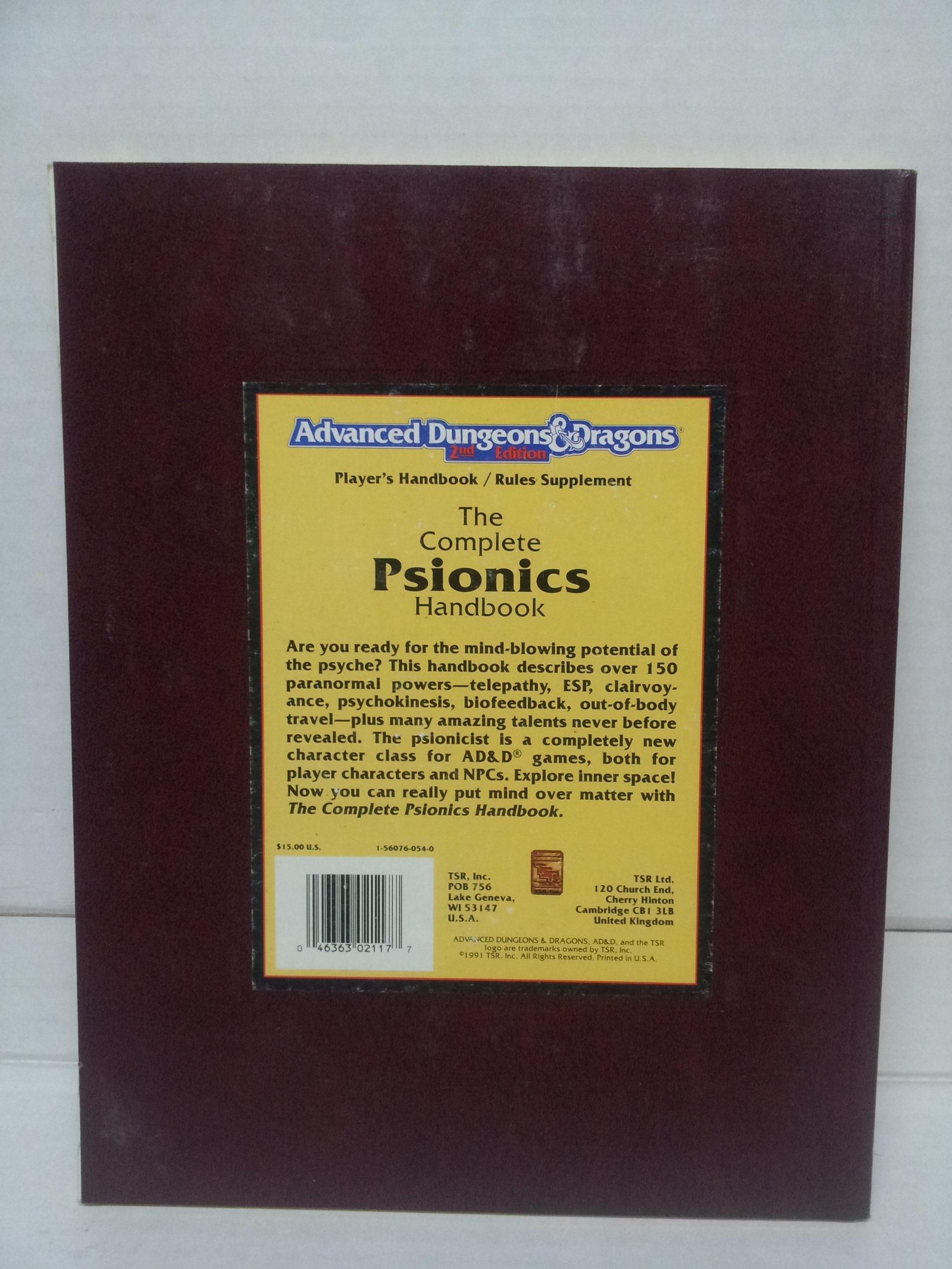 Complete Psionics Handbook (Advanced Dungeons & Dragons Rules Supplement)