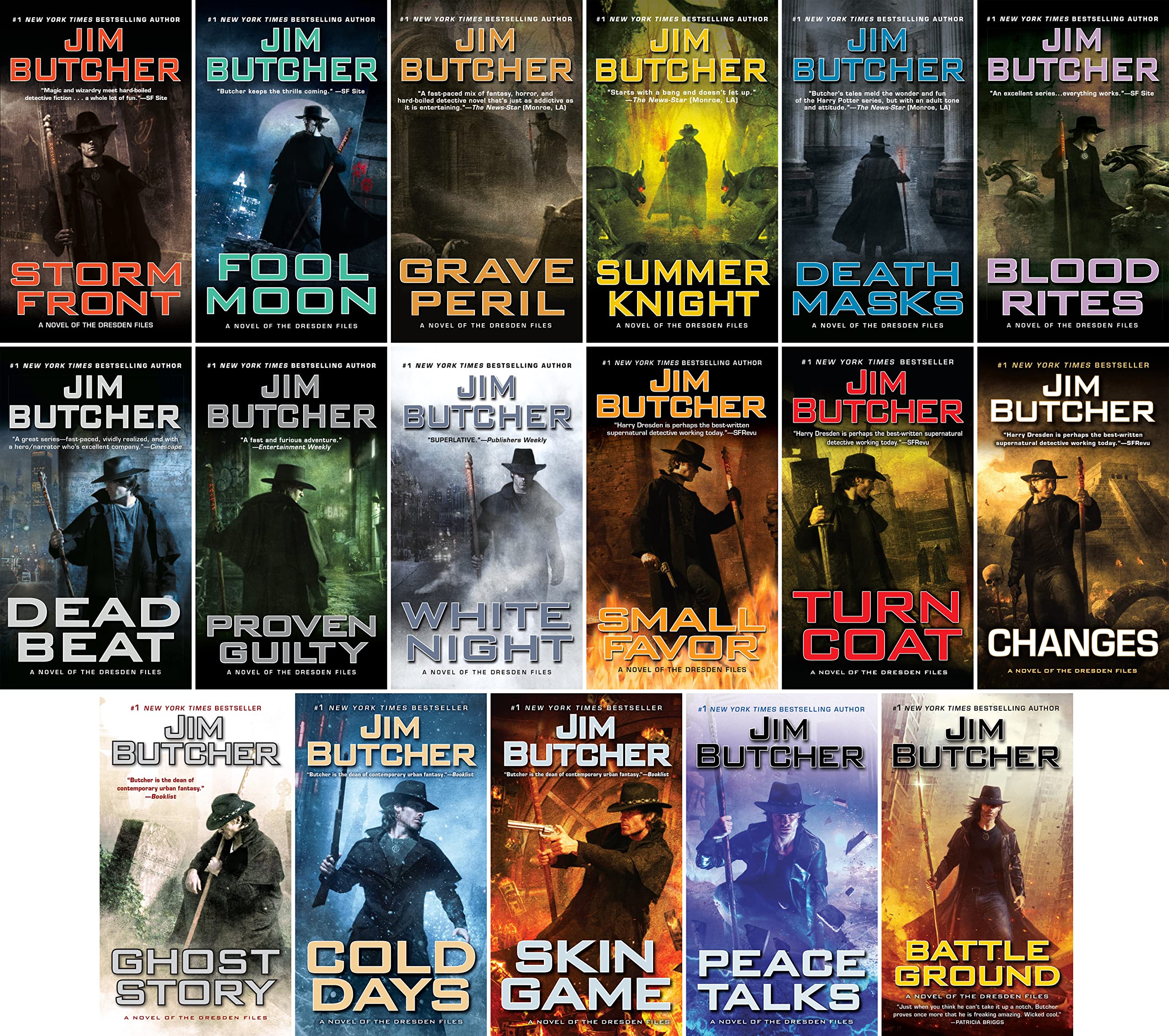 The Dresden Files by Jim Butcher, Complete Series Set (Books 117)