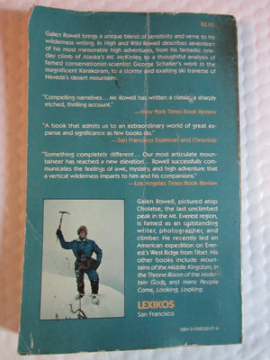 High and Wild: Essays on Wilderness Adventure,Used