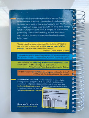 Rules for Writers, 7th Edition,Used